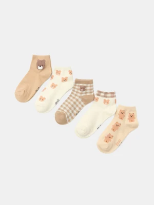 Sinsay - Skarpetki w misie 5 pack - wielobarwny