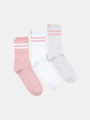 Sinsay - Skarpetki w paski 3 pack - wielobarwny