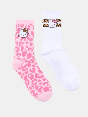 Sinsay - Skarpetki z bawełną 2 pack Hello Kitty - wielobarwny