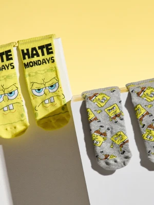 Sinsay - Skarpetki z bawełną 2 pack SpongeBob - wielobarwny
