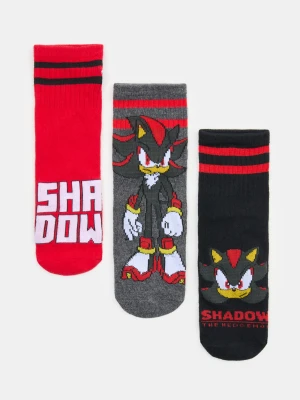 Sinsay - Skarpetki z bawełną 3 pack Sonic the Hedgehog - czerwony