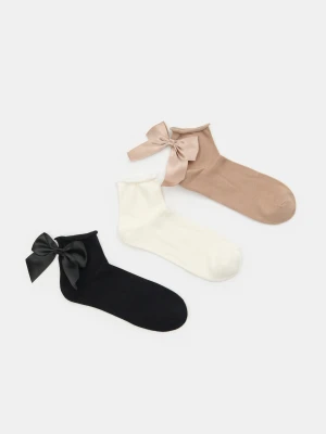 Sinsay - Skarpetki z bawełną 3 pack - wielobarwny