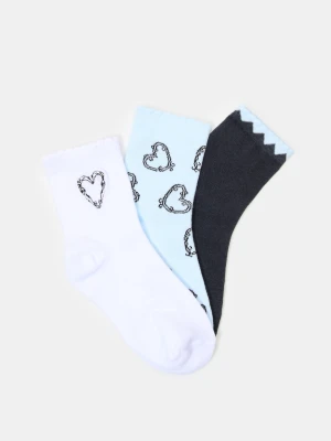 Sinsay - Skarpetki z bawełną 3 pack - wielobarwny