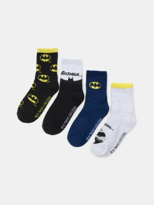 Sinsay - Skarpetki z bawełną 4 pack Batman - granatowy