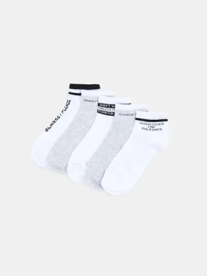 Sinsay - Skarpetki z bawełną 5 pack - biały