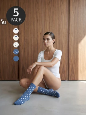 Sinsay - Skarpetki z bawełną 5 pack - wielobarwny