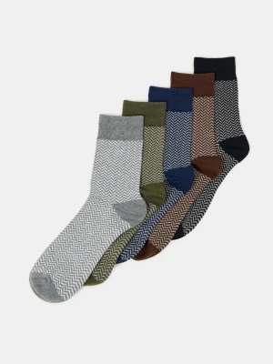 Sinsay - Skarpetki z bawełną 5 pack - wielobarwny