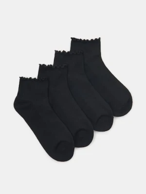 Sinsay - Skarpetki z falbaną 4 pack - czarny