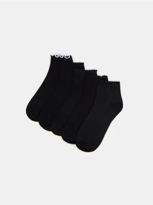 Sinsay - Skarpetki z falbanami 5 pack - czarny