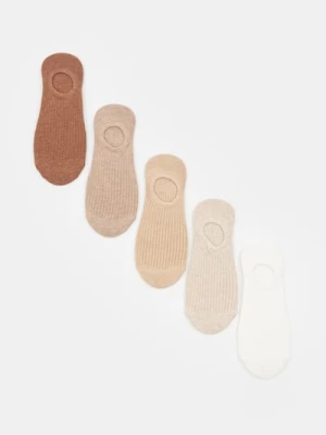 Sinsay - Skarpetki z gumką 5pack - beżowy