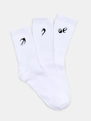 Sinsay - Skarpetki z haftem 3 pack - biały