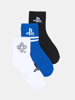 Sinsay - Skarpetki z haftem 3 pack PlayStation - wielobarwny