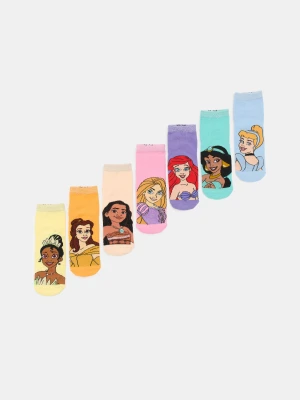 Sinsay - Skarpetki z metalizowaną nicią Disney Princess 7 pack - wielobarwny