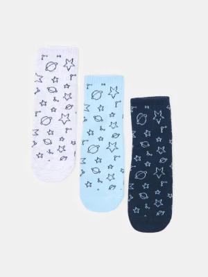 Sinsay - Skarpetki z motywem kosmosu 3 pack - wielobarwny