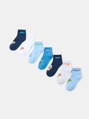 Sinsay - Skarpetki z motywem kosmosu 7 pack - wielobarwny