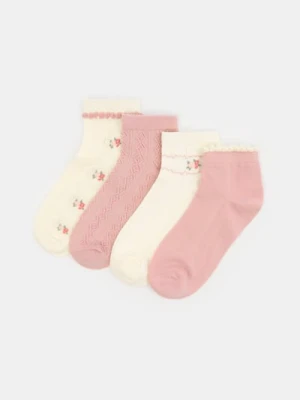 Sinsay - Skarpetki z motywem kwiatowym 4 pack - wielobarwny