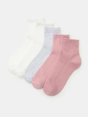 Sinsay - Skarpetki z wykończeniem falbankowym 5 pack - wielobarwny