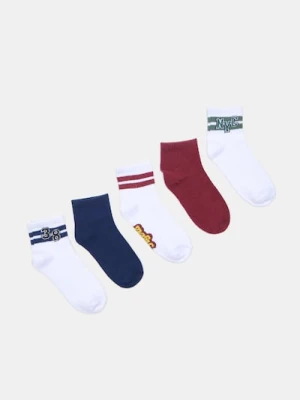 Sinsay - Skarpetki za kostkę z bawełną 5 pack - wielobarwny