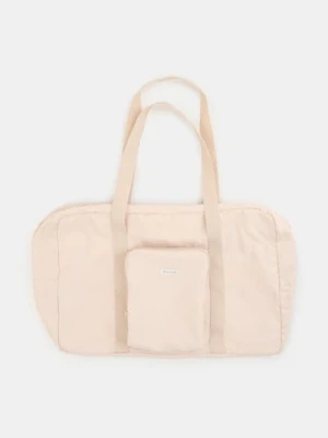 Sinsay - Składana nylonowa torba podróżna - kremowy
