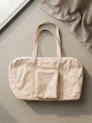 Sinsay - Składana nylonowa torba podróżna - kremowy