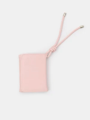 Sinsay - Składany portfel na karty z paskiem - różowy
