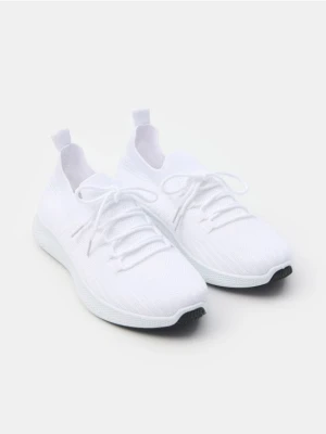 Sinsay - Sneakersy materiałowe - biały