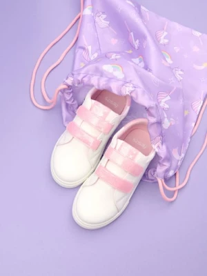 Sinsay - Sneakersy na rzepy z brokatem - biały