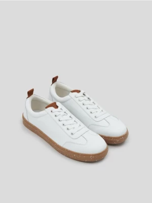 Sinsay - Sneakersy skórzane - biały