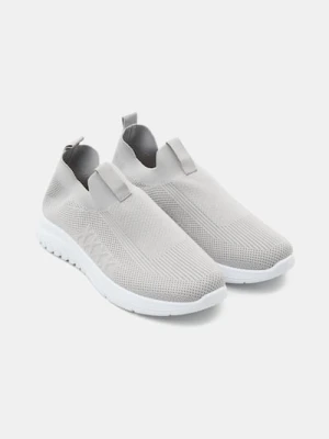 Sinsay - Sneakersy slip on - szary