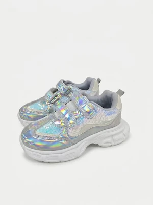 Sinsay - Sneakersy z holograficznym wykończeniem i cekinami - błękitny