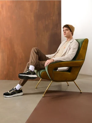 Sinsay - Sneakersy z imitacji zamszu - wielobarwny