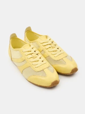 Sinsay - Sneakersy z siateczką - żółty