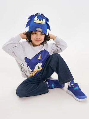 Sinsay - Sneakersy zapinane na rzep z siateczką Sonic the Hedgehog - niebieski