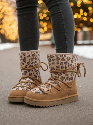 Sinsay - Śniegowce z ocieplanym futerkiem - beżowy