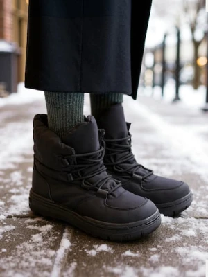 Sinsay - Śniegowce za kostkę - czarny