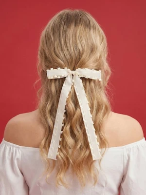 Sinsay - Spinka do włosów w kształcie kokardy - biały