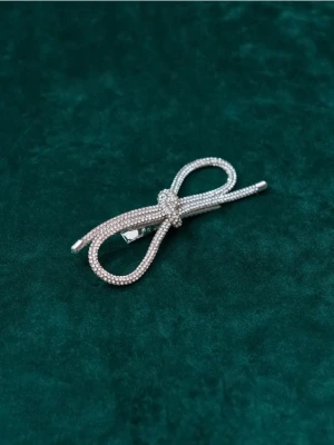 Sinsay - Spinka do włosów w kształcie kokardy - srebrny