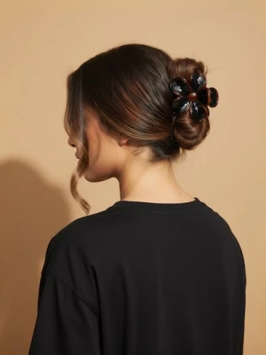Sinsay - Spinka do włosów w kształcie kwiatu - czarny