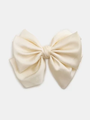 Sinsay - Spinka do włosów z satynową kokardą - kremowy