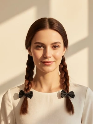 Sinsay - Spinki do włosów kokardki 5 pack - czarny