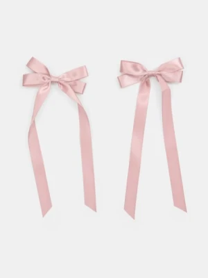 Sinsay - Spinki do włosów w kształcie kokardy 2 pack - różowy