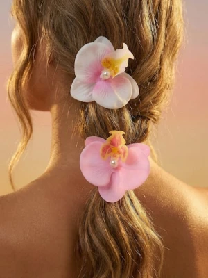 Sinsay - Spinki do włosów w kształcie storczyka 2 pack - wielobarwny