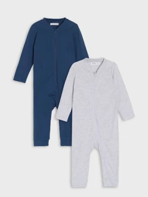 Sinsay - Śpiochy w stylu basic zapinane na zamek 2 pack - szary