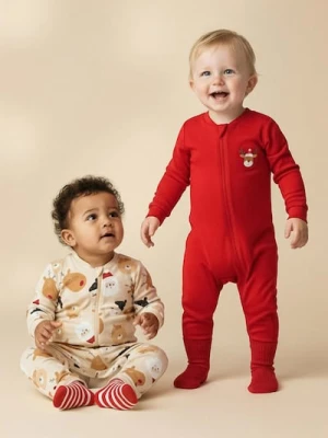 Sinsay - Śpiochy z motywem świątecznym 2 pack - kremowy