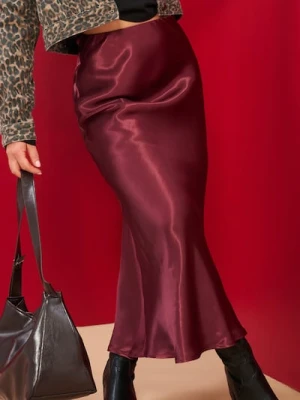 Sinsay - Spódnica maxi - bordowy