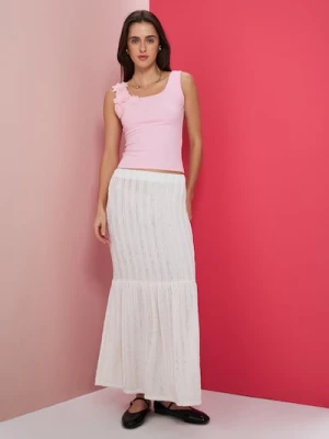 Sinsay - Spódnica maxi - kremowy