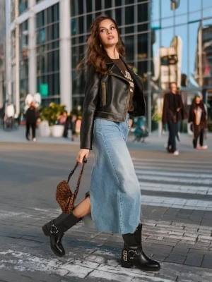 Sinsay - Spódnica maxi - niebieski