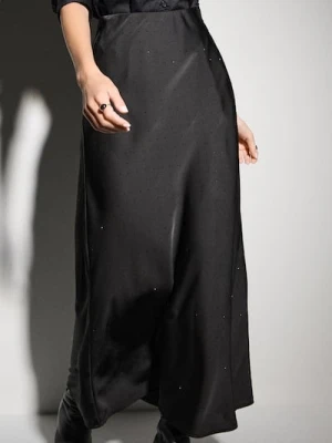 Sinsay - Spódnica maxi z połyskującą aplikacją - czarny