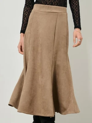 Sinsay - Spódnica midi - beżowy