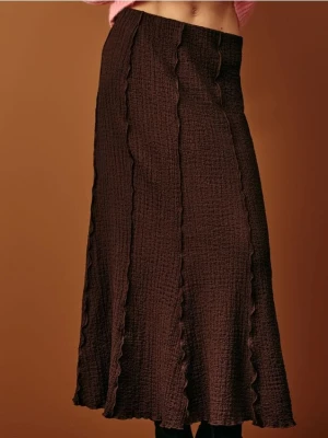 Sinsay - Spódnica midi - brązowy